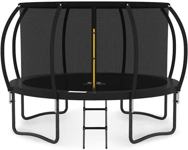 Jumpzylla Trampoline with Enclosure & Double Color Pad Cover Black