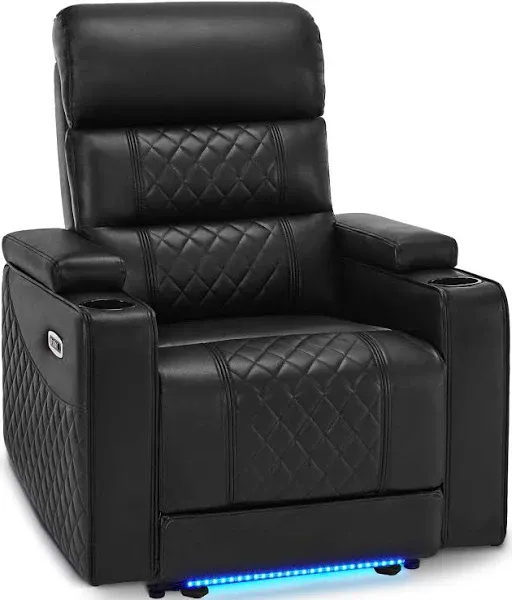 Lovupet Home Theater Seating, Power Recliner with Adjustable Headrest,USB HTS432