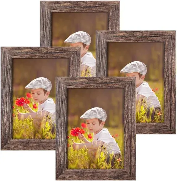 Q.Hou 5x7 Wood Pattern Picture Frame