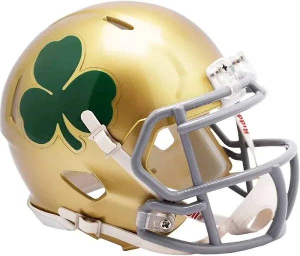 *SALE* NOTRE DAME FIGHTING IRISH SHAMROCK GOLD NCAA SPEED MINI FOOTBALL HELMET!