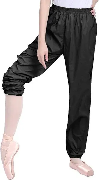 Daydance Teen Girls Women Ballet Ripstop Pants Lightweight Intensity Nylon Perspiration Trousers for Dance