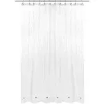 Barossa Design Extra Long Shower Curtain or Liner 72x80-6 Magnets On Bottom, Peva, Waterproof, PVC Free, Metal Grommets - 72 x 8