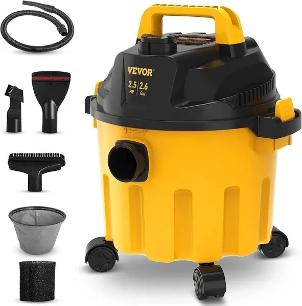 VEVOR Wet Dry Vac 2.6 Gallon 2.5 Peak HP 3 in 1 Shop Vacuum with Blowing Function