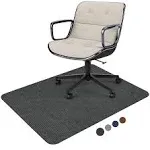 Placoot Desk Chair Mat for Hardwood Floor Corduroy Surface 55"x35" Office Chair Mat for Rolling Chairs,Large Anti-Slip Backing Under Desk Low-Pile