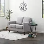 Edenbrook Archer Upholstered Loveseat - Gray Upholstered Loveseat - Living Room Furniture - Small Loveseat - Mid Century Modern Loveseat - SEATS Two