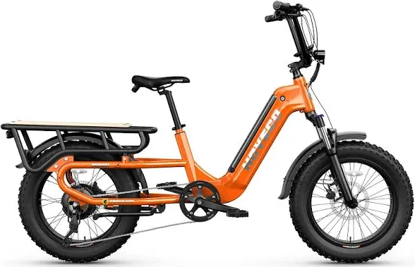 Hovsco HovCart Electric Bike 20 inch Step-Thru Electric Fat Tire Cargo Bike