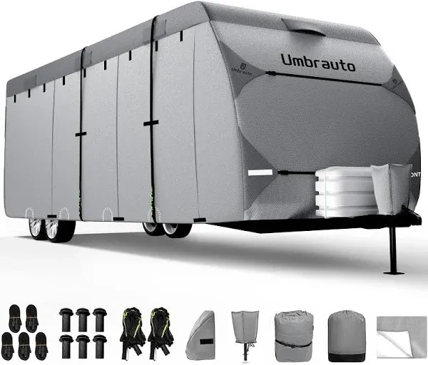 Umbrauto RV Cover 7 Layers Travel Trailer Cover Waterproof Camper Cover