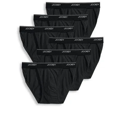 Jockey Men's Elance String Bikini - 6 Pack, Size: XL, Black