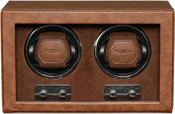 Double Watch Winder for Automatic Watches with Quiet Motor with Multiple Speeds 