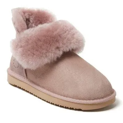 Fireside By Dearfoams Women&#039;s Perth Genuine Shearling Foldover Boot