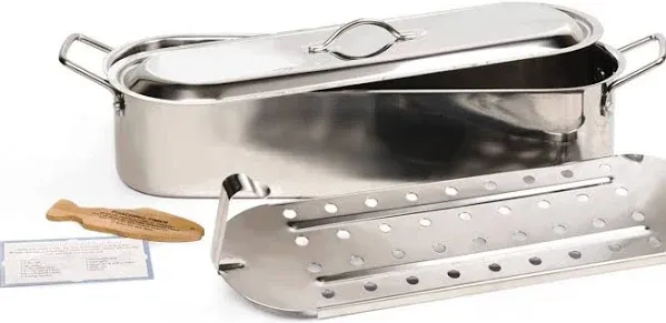 RSVP Endurance Stainless Steel Fish Poacher Pan with Handles