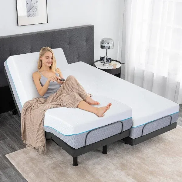 Twin XL Adjustable Bed Base with Mattress