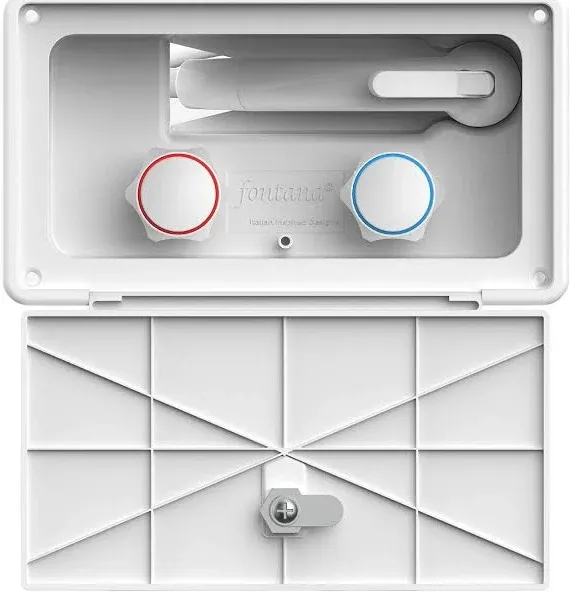 ITC Fontana RV Exterior Shower Box Kit (White Shower with Locking Door)