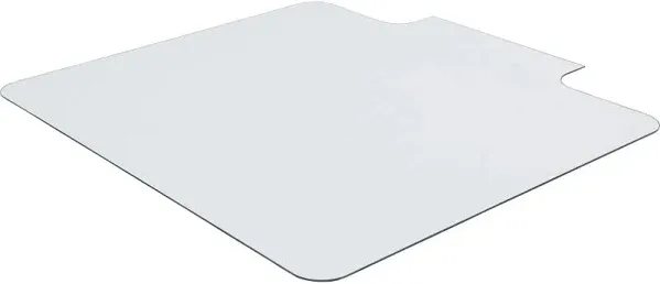 Lorell Tempered Glass Chairmat with Lip