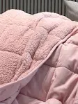 MOTESQQZZ Sherpa Weighted Blanket for All Season,Both Sides Pink 5lbs, 36 x 48 Inches, Reversible Velvet Soft Plush Weighted Blanket for Adult Better