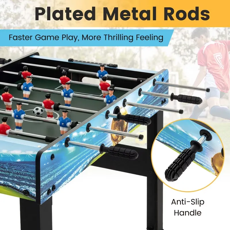 Costway 37 Inches Foosball Table with Removable Legs, 2 Balls and 2 Manual Scorers