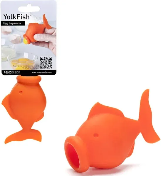 Peleg Design Yolkfish Yolk Remover New/Boxed Egg Separator Goldfish Kitchen Aid