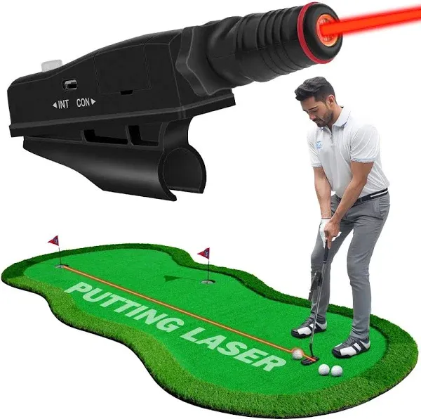 ACHIX Indoor Golf Putter Laser Aiming Device,Putting Laser Training Aids,Laser Putt Pro Putting Practice Corrector Posture Indicator for Golf