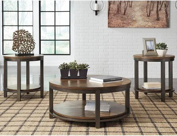 Ashley Roybeck Table (Set of 3) Brown