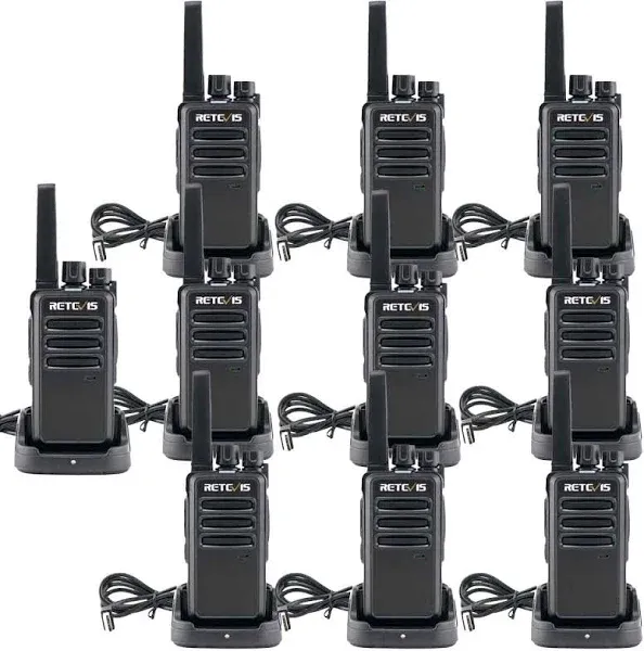 Retevis RT68 Walkie Talkies with Earpiece Radios Rechargeable