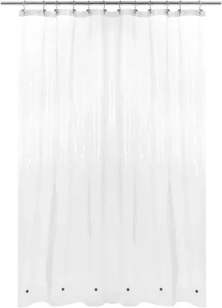 Extra Long Shower Curtain or Liner 72x80 - 6 72&#034;x80&#034;(Width x Height), Clear 