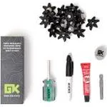 Golfkicks Golf Traction Kit for Sneakers with DIY Golf Spikes - Add Soft Spikes to Almost Any Shoe, 20 Count Black