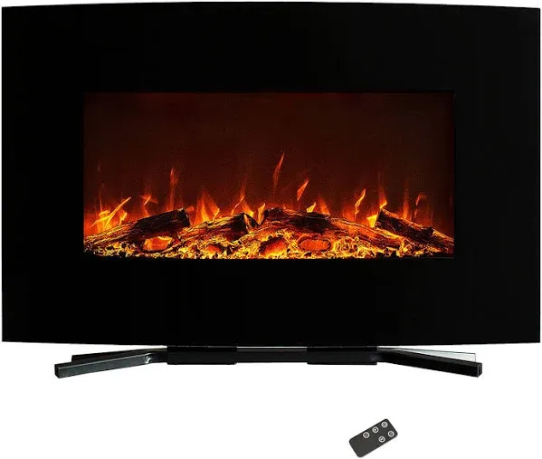 Northwest 36" Curved Color Changing Wall Mount Electric Fireplace