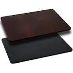 Flash Furniture 30'' x 48'' Rectangular Table Top with Black or Mahogany Reversible Laminate Top