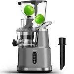 Cold Press Juicer Machine, SiFENE Slow Masticating Juicer, Big Mouth 83mm Opening Ideal for Whole Fruits & Vegetable, Easy-Clean, Quiet Motor (Gray)