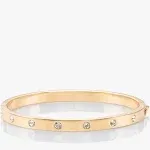 Kate Spade Set in Stone Hinged Bangle - Gold