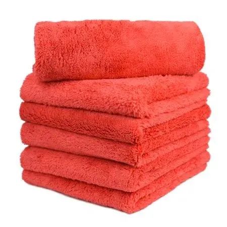 CARCAREZ Microfiber Car Wash Drying Towels Professional Grade Premium Microfiber Towels for Car Wash Drying 450GSM 16 in.x 16 in. Pack of 6 (6 Pack, Red)