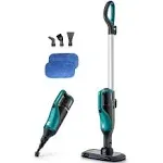 Kenmore SM2050 2-in-1 Steam Mop Hard Floor Cleaner with 2 Modes & 2pcs Washable Pads for Carpets, Rugs and Upholstery, Green