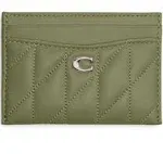 Coach Pillow Quilted Leather Card Case - Moss