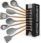 Silicone Kitchen Utensils Set - 8 Piece Non-Stick Heat Resistant Tools