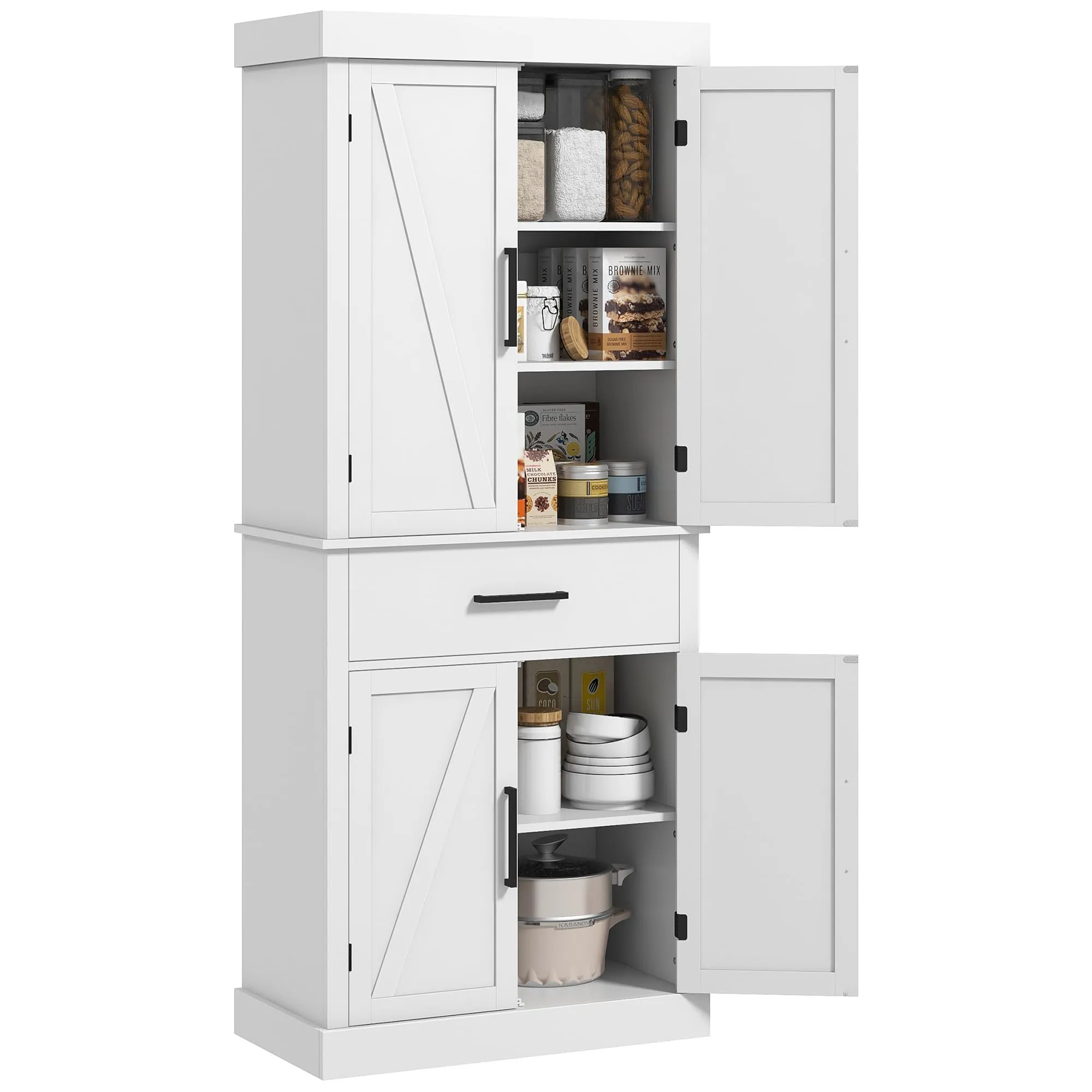 Homcom 72" Tall Kitchen Pantry Storage Cabinet