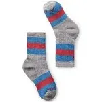 Smartwool Kids' Hike Full Cushion Striped Crew Socks - Light Gray - S