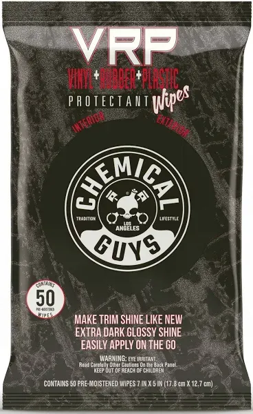 Chemical Guys VRP Vinyl, Rubber, Plastic Shine And Protectant Wipes PMWTVD10750