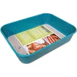 casaWare Ceramic Coated NonStick Lasagna/Roaster Pan 13 x 10 x 3-Inch (Blue Granite)