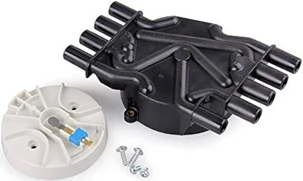 big-autoparts Ignition Distributor Set Brass Terminals Distributor Cap and Rotor Kit compatible with Chevrolet GMC Cadillac Vortec V8 5.0l 5.7l 7.4l Compatible Part Number DR474 DR331