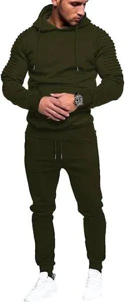 COOFANDY Men's 2 Piece Hooded Tracksuit