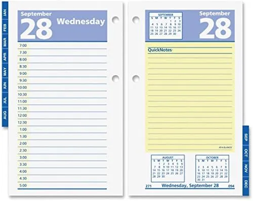 At-A-GLANCE QuickNotes Desk Calendar Refill