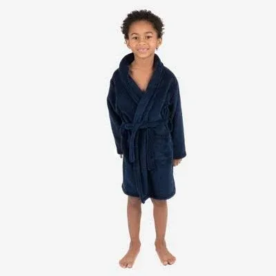 Leveret Fleece Shawl Collar Robe Navy / 14 Years