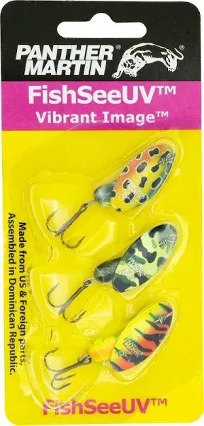 Panther Martin Trout Spinners Value 3-pack 1/8oz Vibrant Image UV Assortment