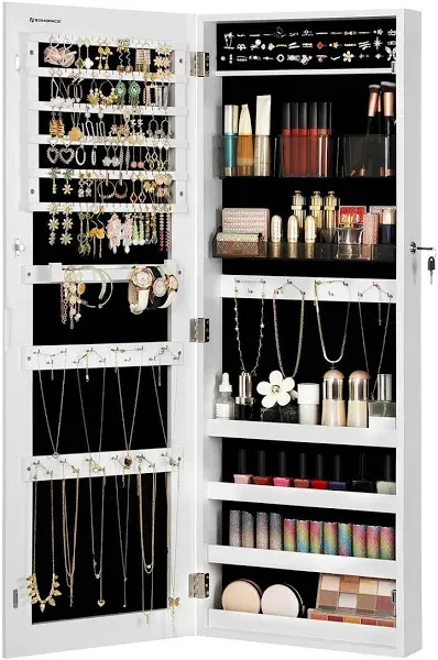 SONGMICS Mirror Jewelry Cabinet Armoire