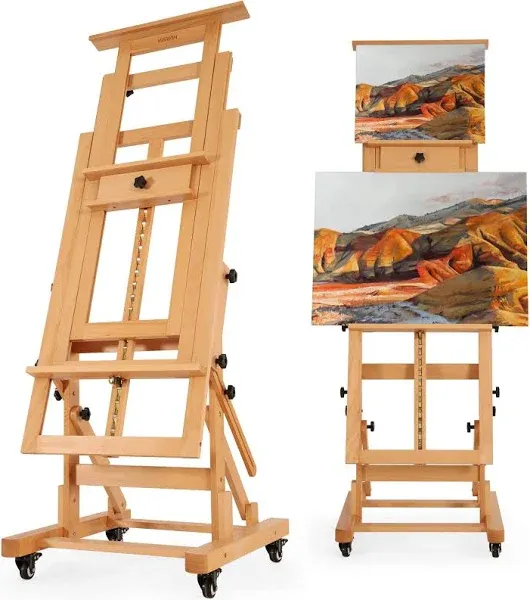 VISWIN Extra-Large Master H Frame Easel, Hold 1 or 2 Canvas up to 79",