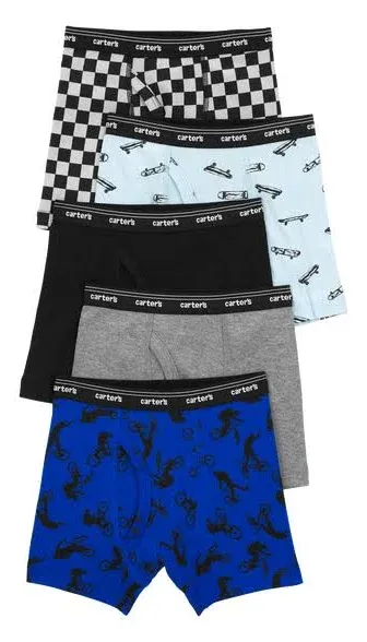 Carter's Boy's 5-Pack Cotton Boxer Briefs