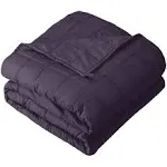 Bare Home Weighted Sensory Blanket - 80"x87" - 30lbs - Cotton Eggplant