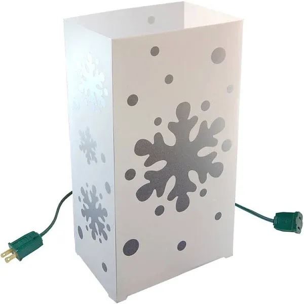 LumaBase Luminarias Electric Luminaria Kit, Snowflake - 10 count