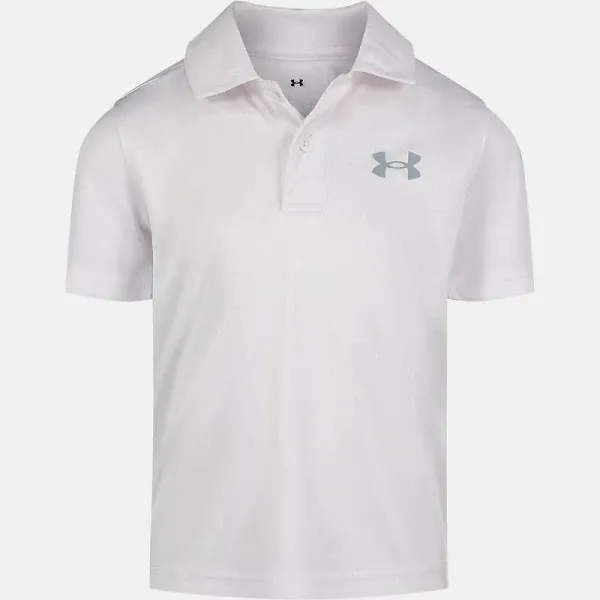 Under Armour Boys Short Sleeve Performance Logo Polo in White Size 5 MSRP $28