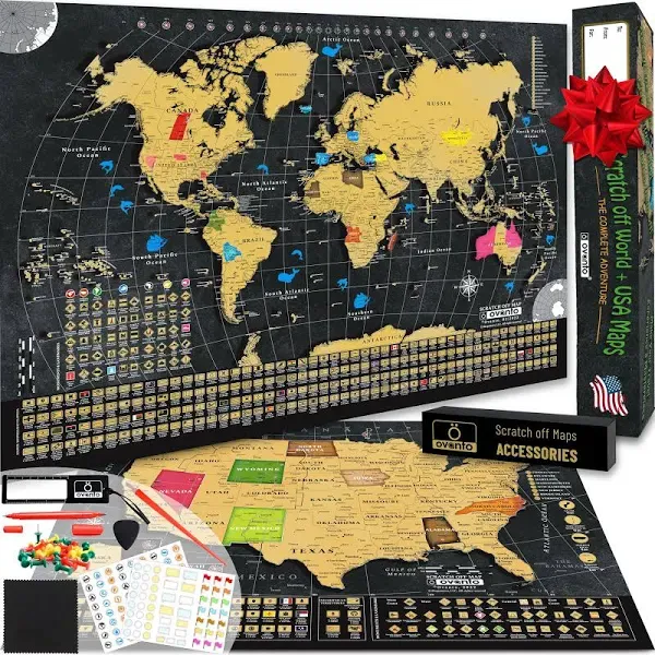 Scratch Off World Map Poster